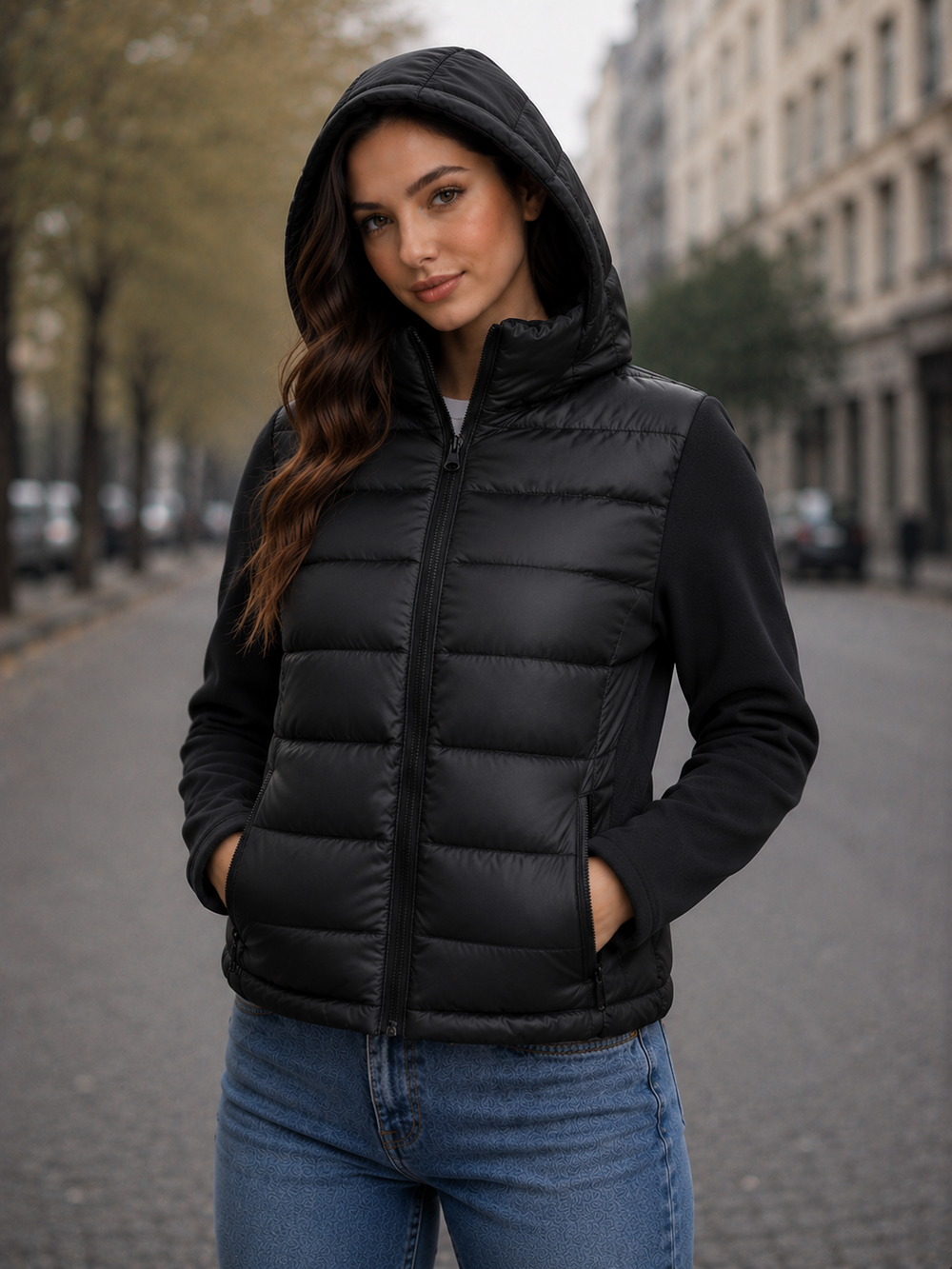 Chaqueta Puffer Premium Mujer Negro