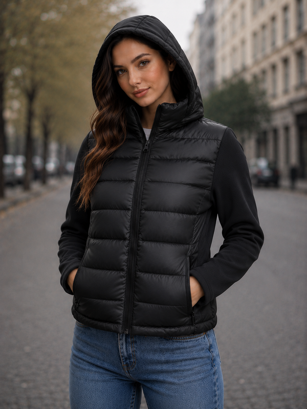 Chaqueta Puffer Premium Mujer Negro