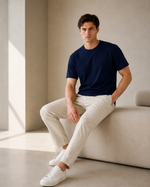 Polera Básica Azul Marino Premium 100% Algodón – NORVEN