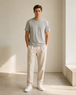 Polera Básica Gris Claro Premium 100% Algodón – NORVEN