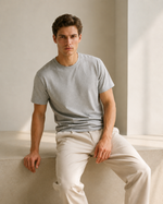 Polera Básica Gris Claro Premium 100% Algodón – NORVEN