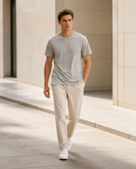 Polera Básica Gris Claro Premium 100% Algodón – NORVEN