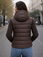 Chaqueta Puffer Premium Mujer Cafe