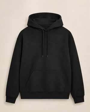 Polerón Canguro Negro Premium 100% Algodón – NORVEN