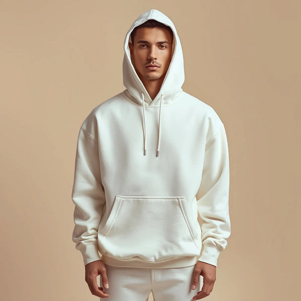 Polerón Canguro Blanco Premium 100% Algodón – NORVEN