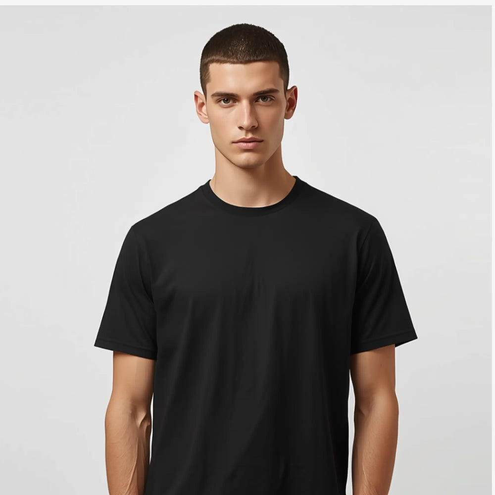 Polera Básica Negra Premium 100% Algodón – NORVEN