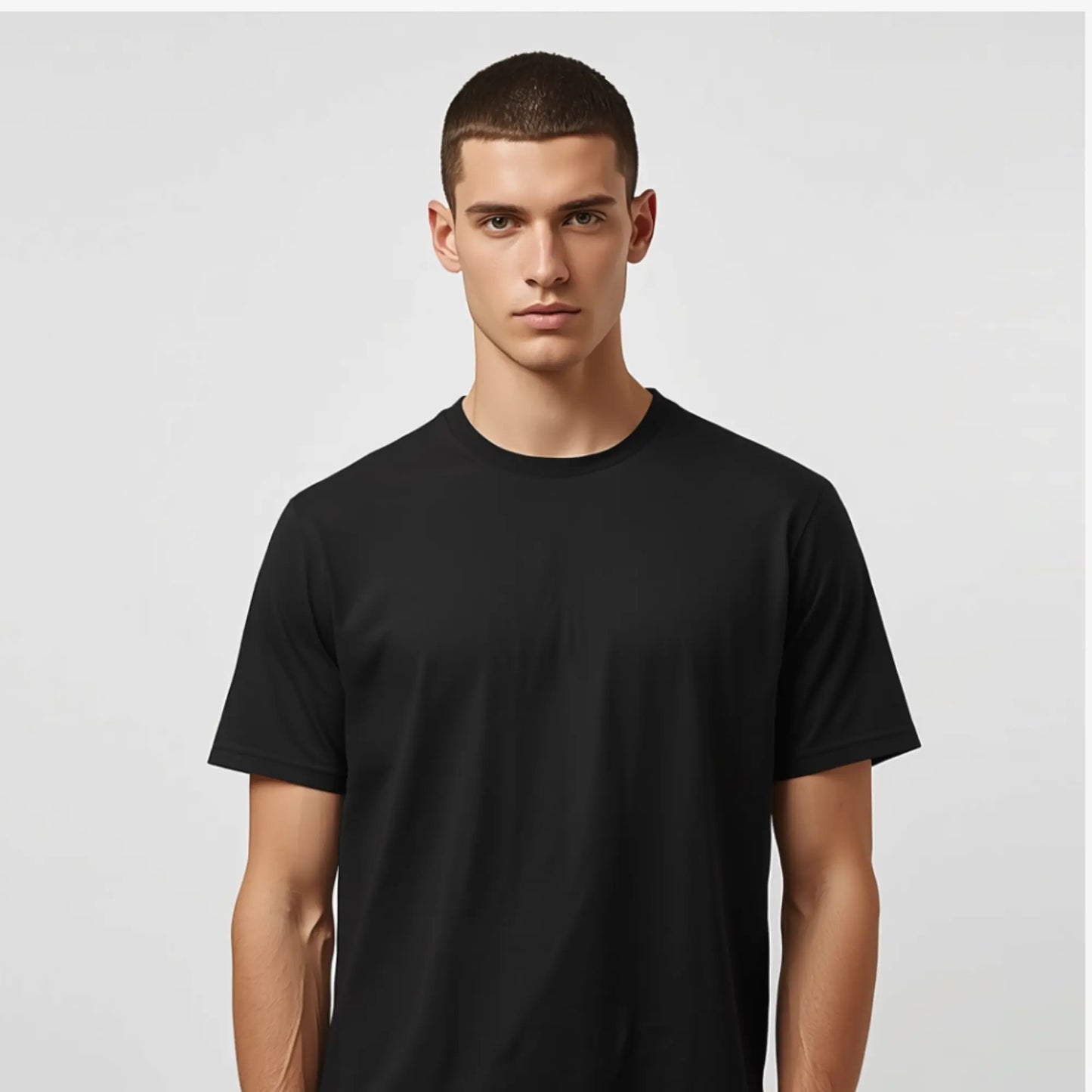 Polera Básica Negra Premium 100% Algodón – NORVEN